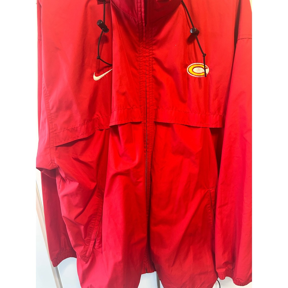 Nike Team Fit Storm Red Windbreaker Jacket Full Zip Mens XL Embroidered Logo - Picture 2 of 9